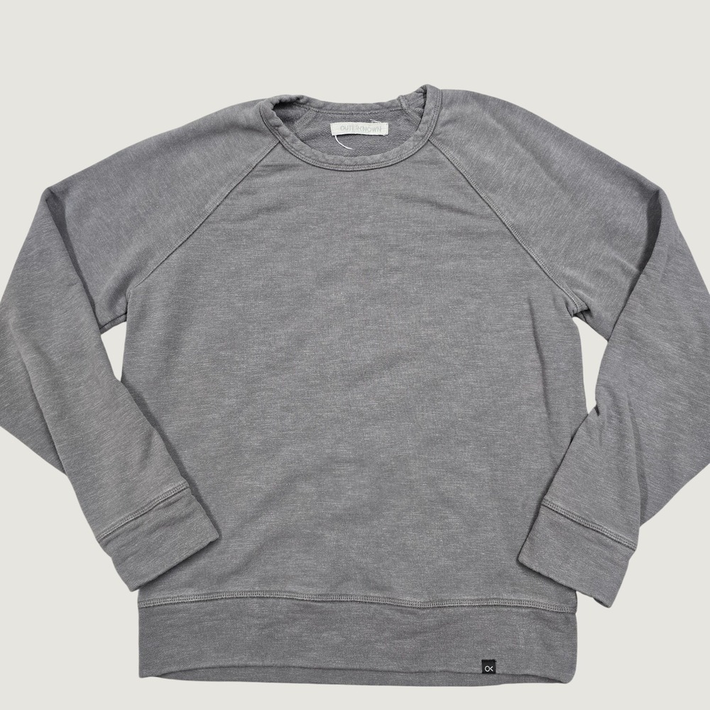 Outerknown Sweatshirt Mens‎ Small Gray Hemp Organic Cotton Raglan Minimalist